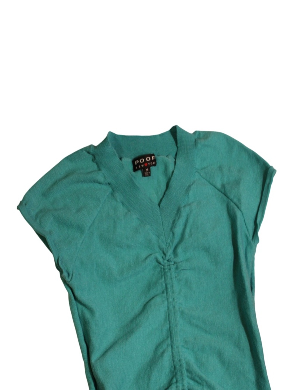 teal y2k sweater tee with front tie